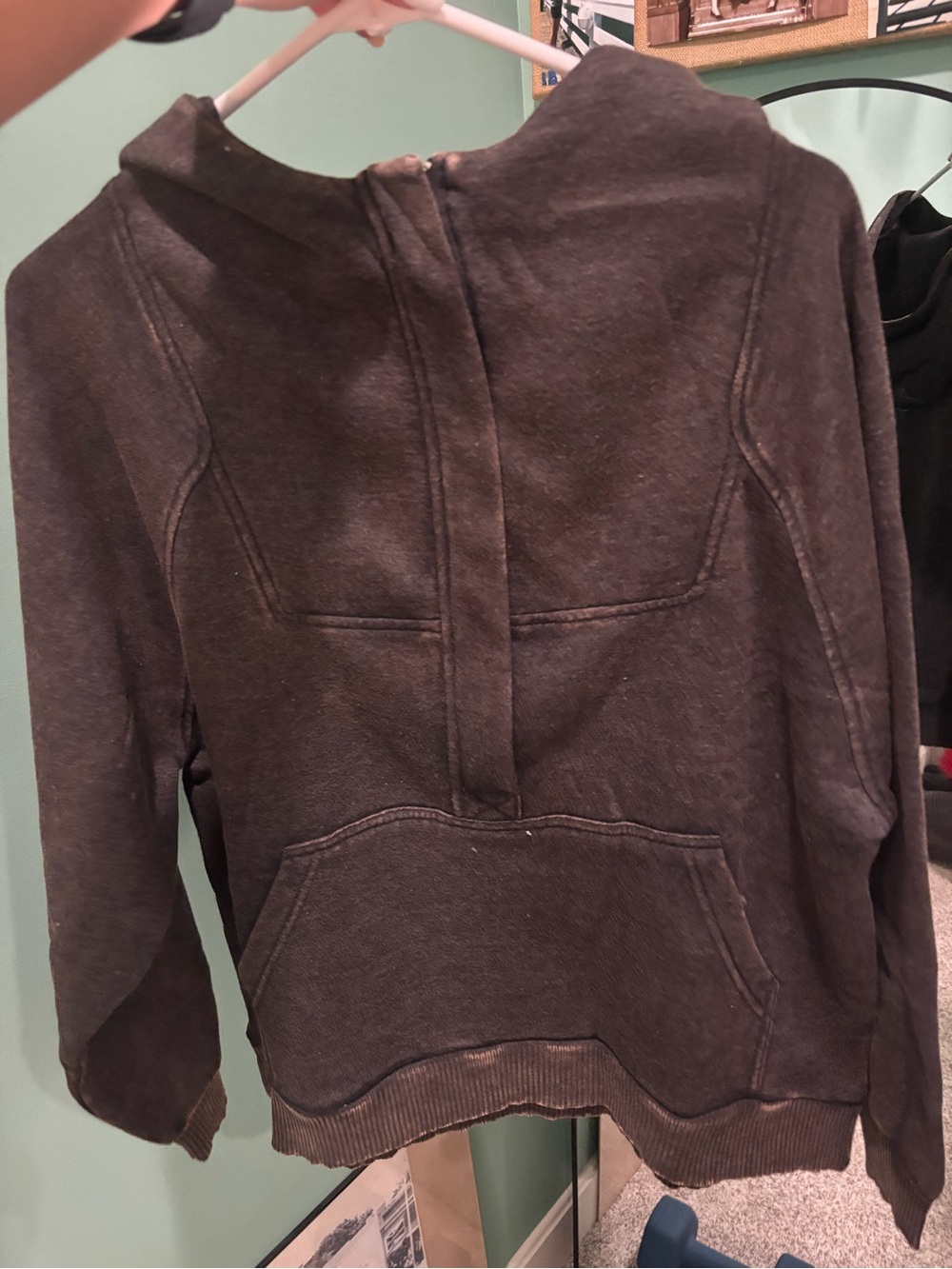 Zenana Outfitters Brown Acid Wash Hoodie